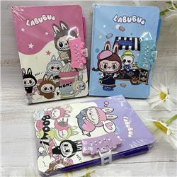 Labubu anime combination lock notebook 4 pcs a set