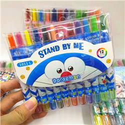 Doraemon anime crayon 12 colors 5pcs a set