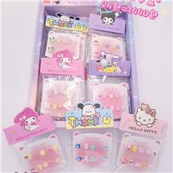 Kuromi anime nail Stickers 24pcs a set
