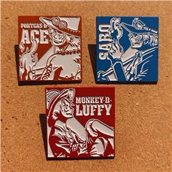 One Piece anime pin 2pcs a set