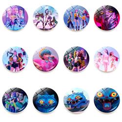 Kpop demon hunters anime refrigerator magnet 10pcs a set