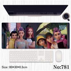 Kpop demon hunters anime Mouse pad 80*30*0.3cm