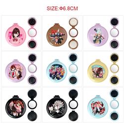 Dandadan anime multi functional small mirror and comb 5 pcs a set