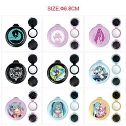 Hatsune Miku anime multi functional small mirror and comb 5 pcs a set