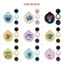 stitch anime multi functional small mirror and comb 5 pcs a set