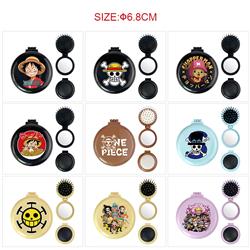 One Piece anime multi functional small mirror and comb 5 pcs a set
