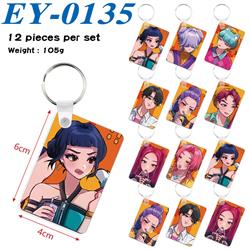 Kpop demon hunters anime keychain 12 pcs a set