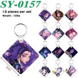 Kpop demon hunters anime keychain 12 pcs a set
