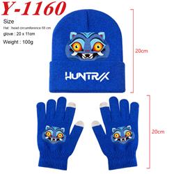Kpop demon hunters anime hat and glove set