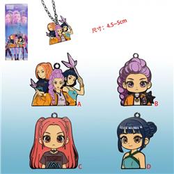 Kpop demon hunters anime necklace