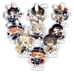 Bungo Stray Dogs anime Standing Plates 6cm 9pcs a set