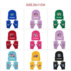 Kpop demon hunters anime hat and glove set
