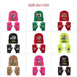 Super Mario anime hat and glove set