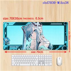 Hatsune Miku anime mouse pad 70*30*0.3cm