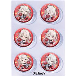 Honkai: Star Rail anime pin 6pcs a set 25mm