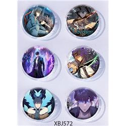 Jujutsu Kaisen anime pin 6pcs a set 25mm