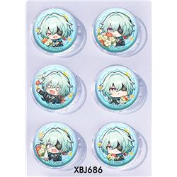 Honkai: Star Rail anime pin 6pcs a set 25mm