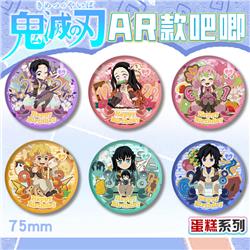 Demon slayer kimets anime pin 75mm