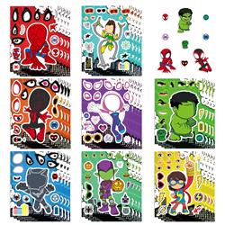 avengers anime stickers 8pcs a set