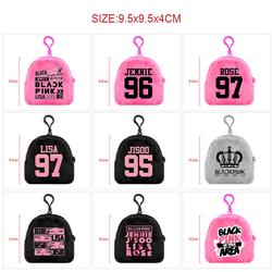 black pink anime bag 9.5*9.5*4cm