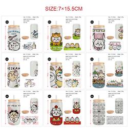 Chiikawa anime glass cup 450ml