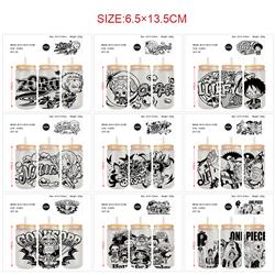 One Piece anime glass cup 350ml