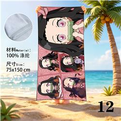 Demon slayer kimets anime beach towel