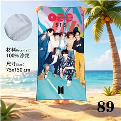 BTS anime beach towel