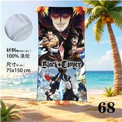 Black clover anime  beach towel