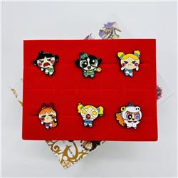 The Powerpuff Girls anime pin set