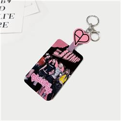 black pink anime card holder