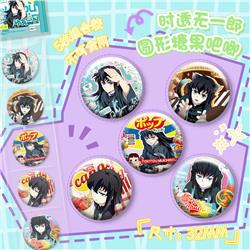 Demon slayer kimets anime pin 32mm