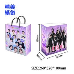 BTS anime paper bag 260mm*320mm*100mm