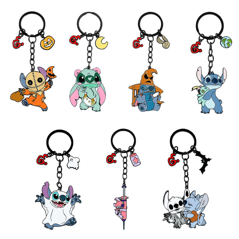 stitch anime keychain