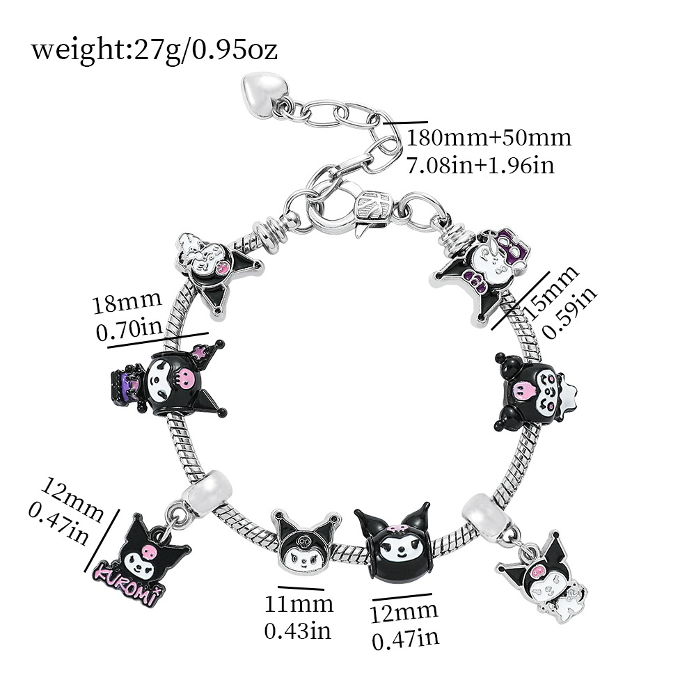 Kuromi anime bracelet