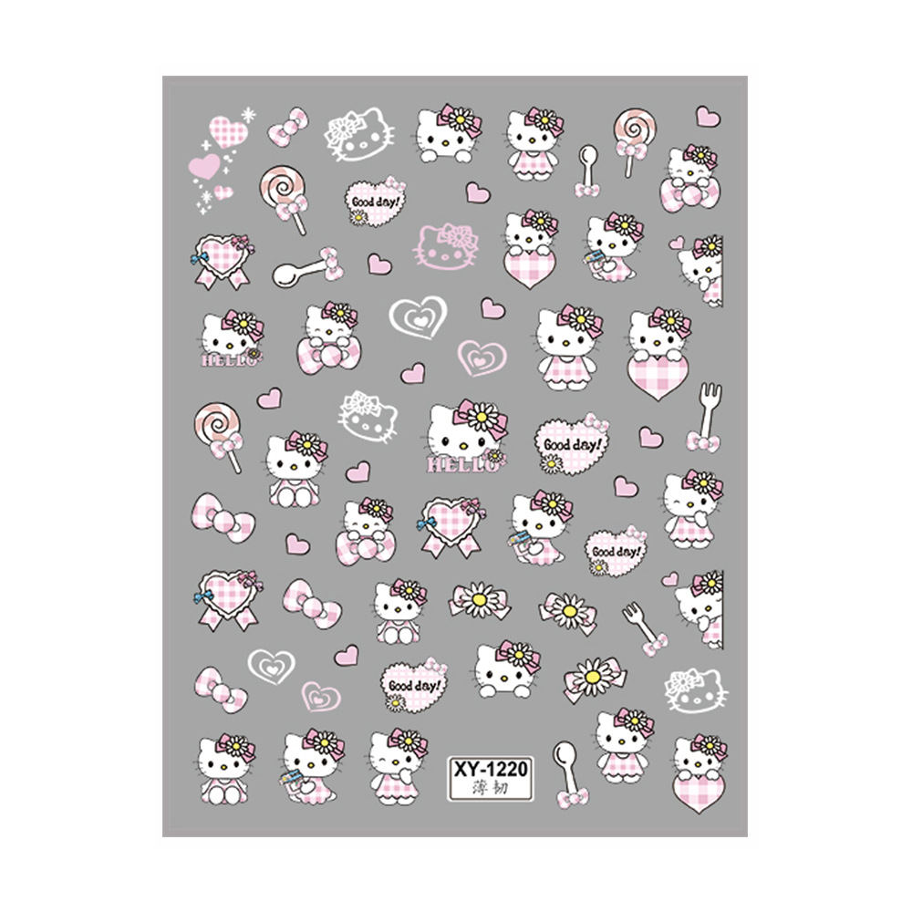 Kuromi anime 3D nail sticker
