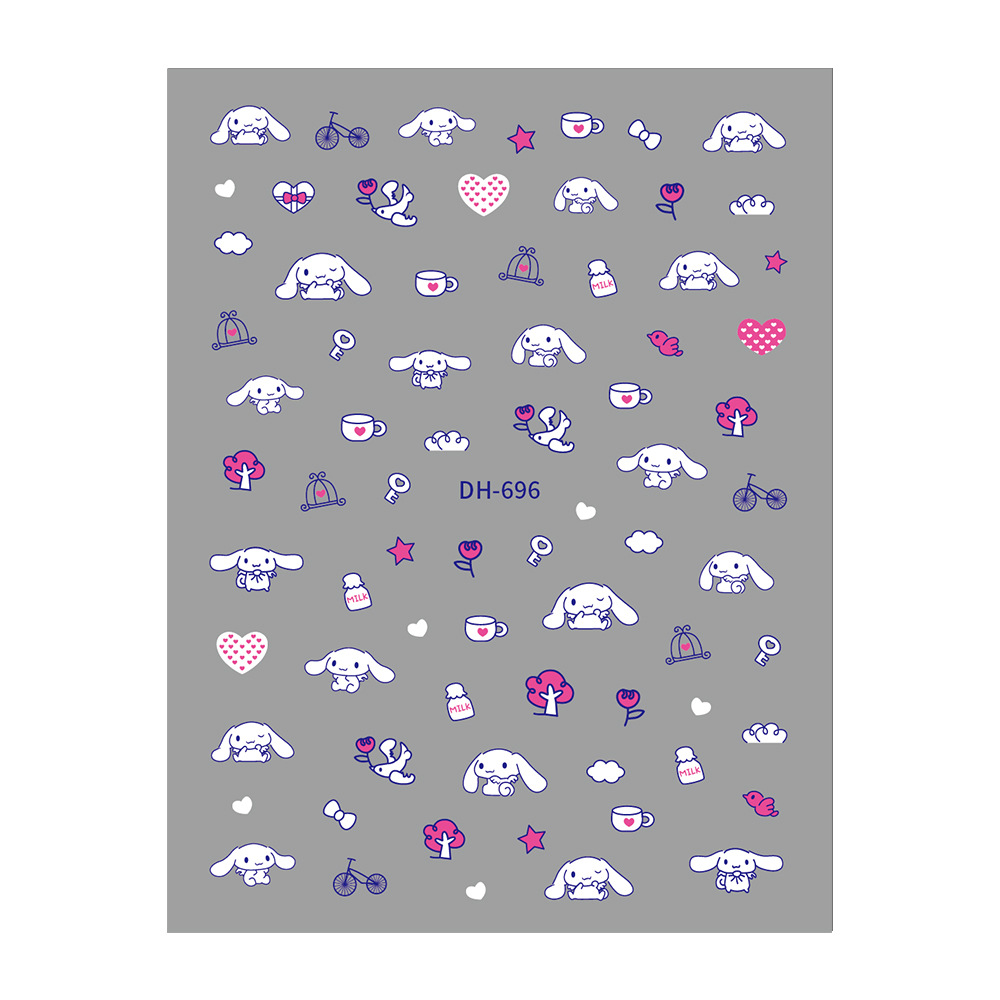 Kuromi anime 3D nail sticker