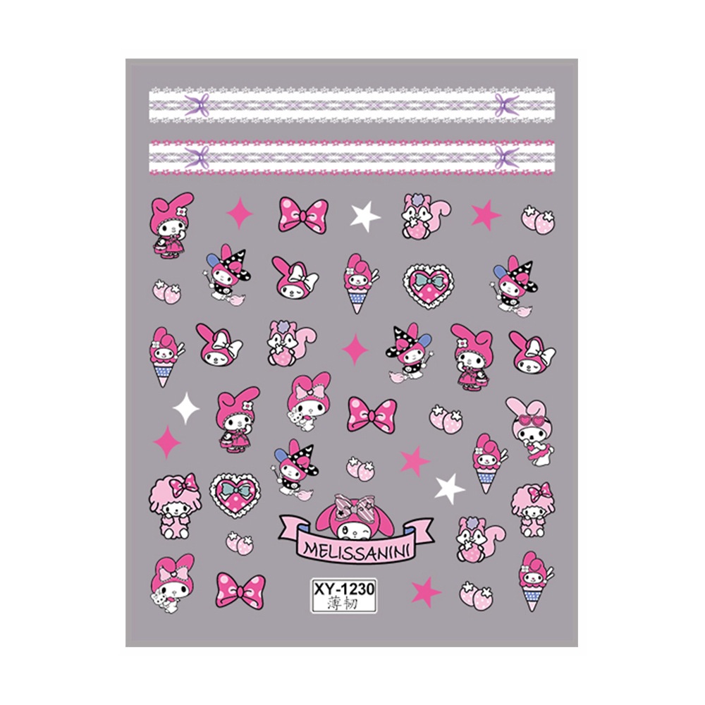 Kuromi anime 3D nail sticker