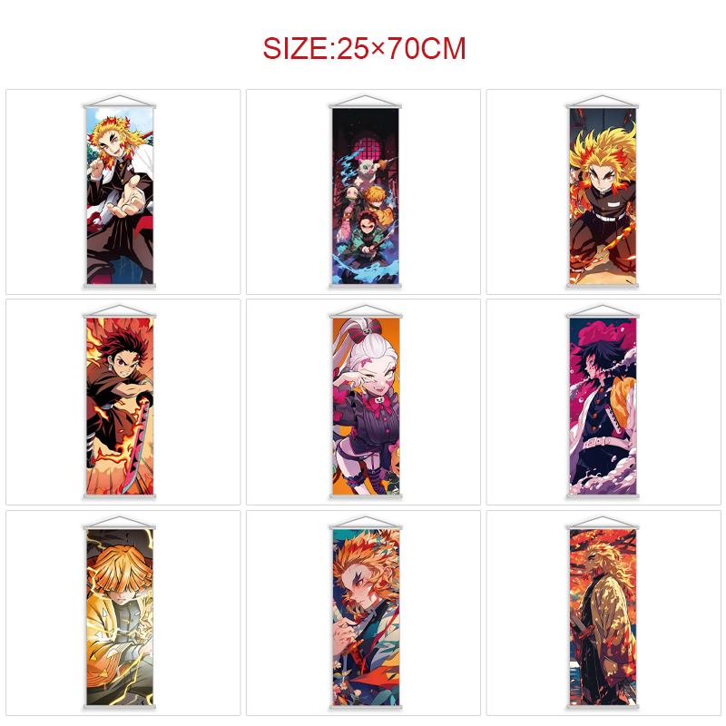 Demon slayer kimets anime wallscroll 25*70cm price for 5 pcs