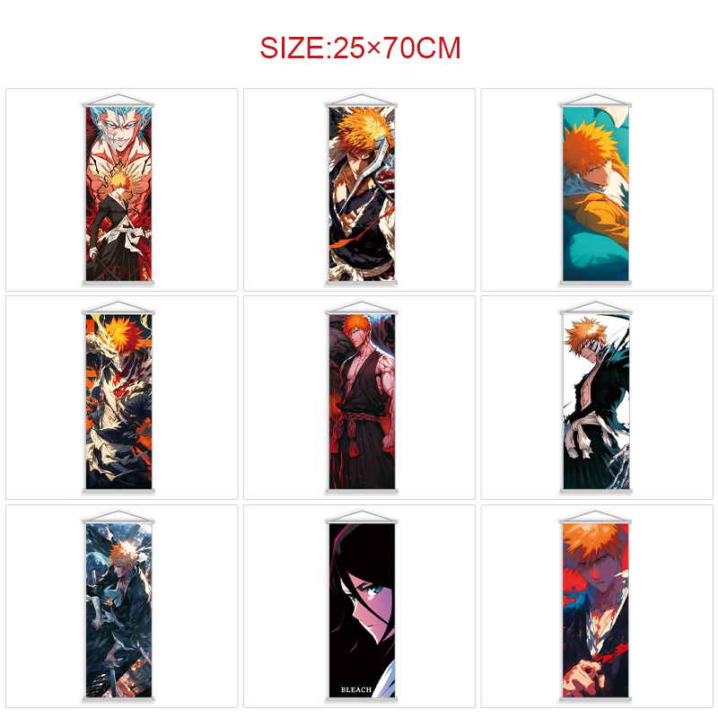 Bleach anime wallscroll 25*70cm price for 5 pcs