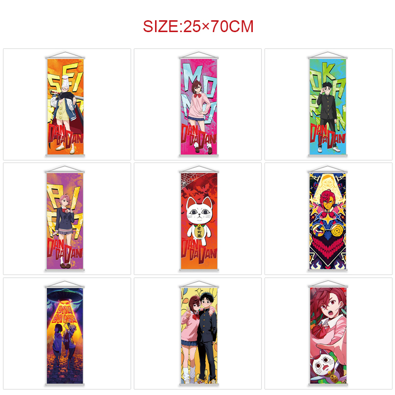 dandadan anime wallscroll 25*70cm price for 5 pcs