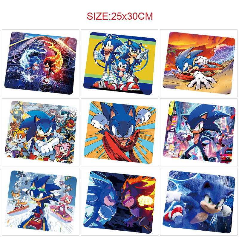 Sonic anime Mouse pad 25*30cm