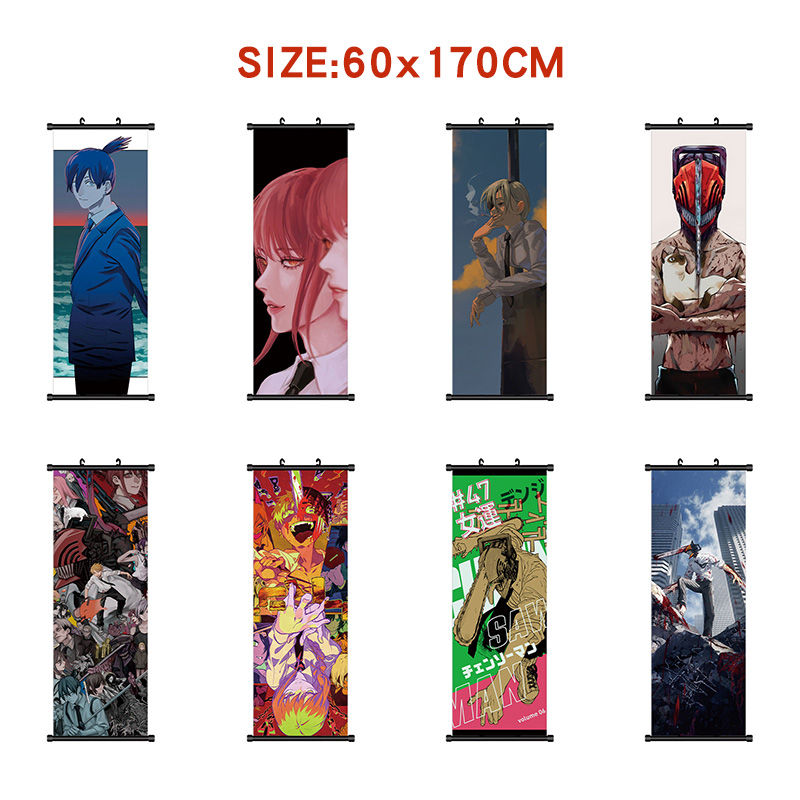 chainsaw man anime wallscroll 60*170cm
