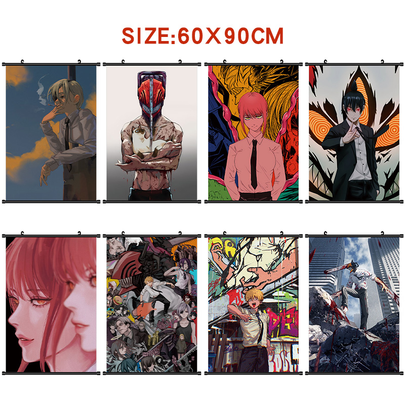 chainsaw man anime wallscroll 60*90cm