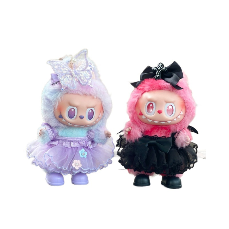Labubu anime 17cm doll change clothes set