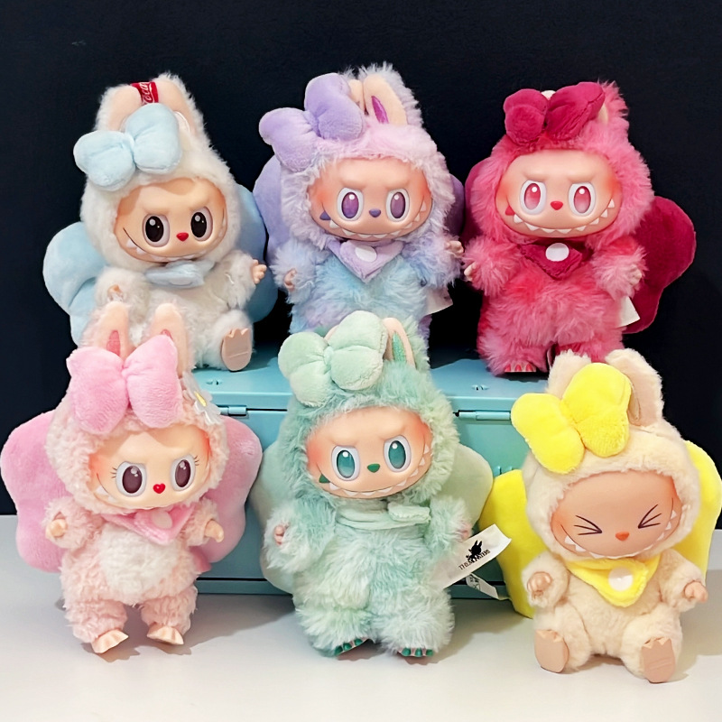 Labubu anime 17cm doll change clothes（angel bowknot）