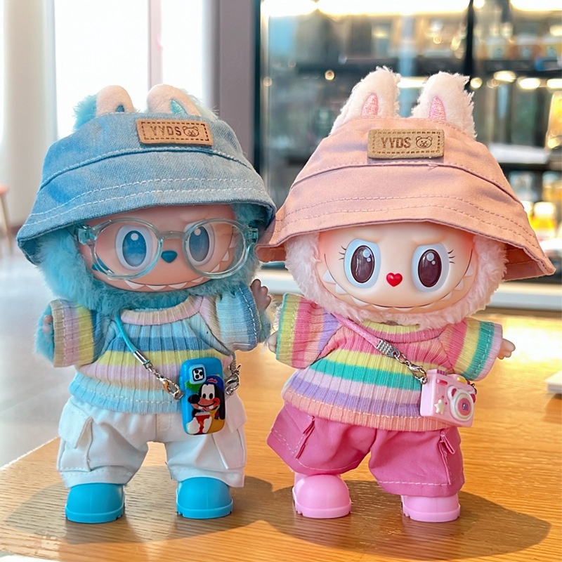 Labubu anime 17cm doll change clothes