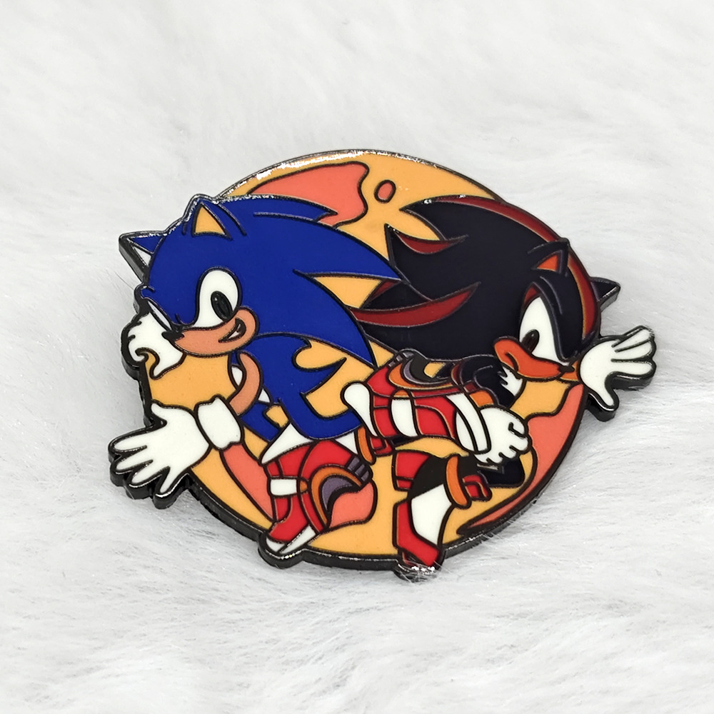 Sonic anime pin 2 pcs a set