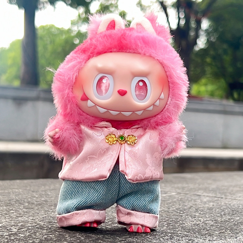 Labubu anime 17cm doll change clothes