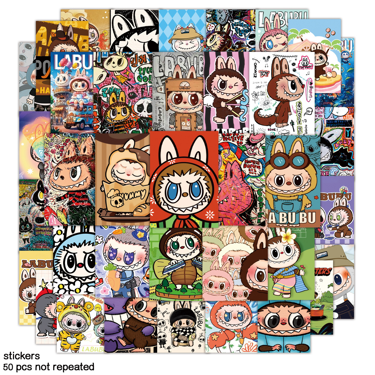 Labubu anime stickers 50pcs a set